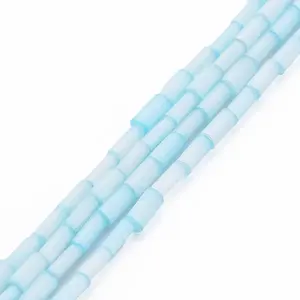 Glass Silk Stain Style Beads Strands