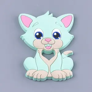 Food Grade Eco-Friendly Silicone Kitten Cabochons