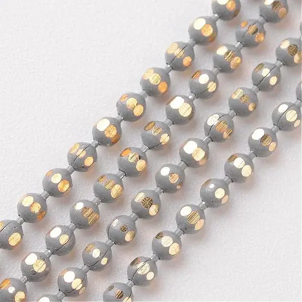 Brass Faceted Ball Chains