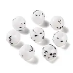 Spray Painted ABS Plastic European Beads