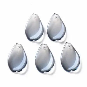 Transparent Spray Painted Glass Pendants