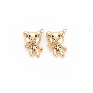 Brass Micro Pave Cubic Zirconia Pendants
