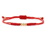Stylish Unisex Round Brass Bead Braided Bracelets