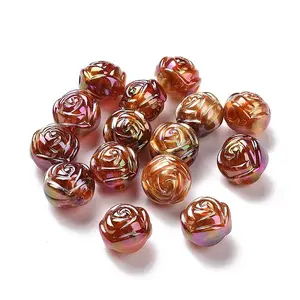 UV Plating Rainbow Iridescent Acrylic Beads