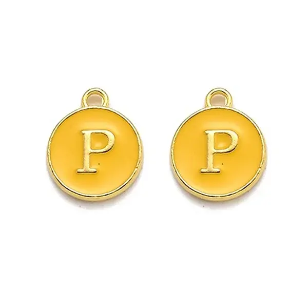 Golden Plated Alloy Enamel Charms