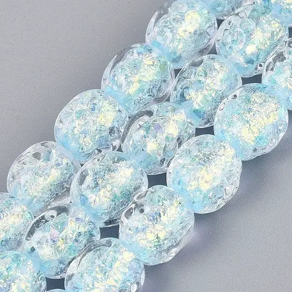 Handmade Foil Glass Beads Strands