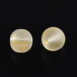 Spray Painted Glass Round Bead Strands