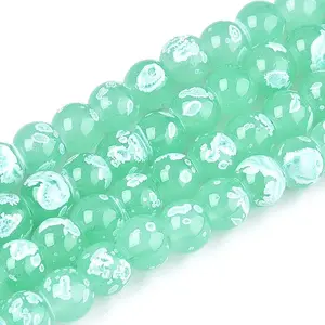 Baking Paint Glass Beads Strands