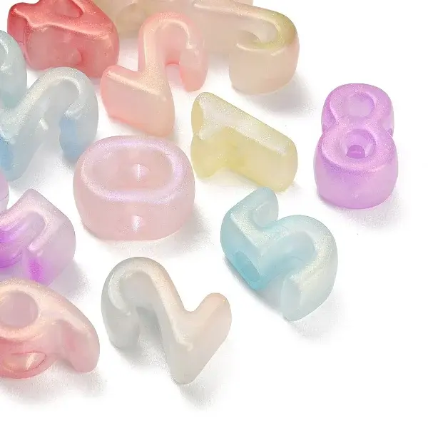 Two Tone Opaque Acrylic European Beads