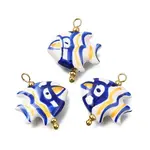 Ocean Themed Hand Painted Ceramic Porcelain Pendants