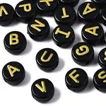 Opaque Black Acrylic Beads
