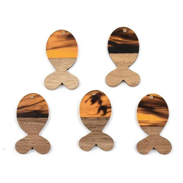 Resin & Walnut Wood Pendants