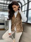 Dámská vesta s leopardím vzorem