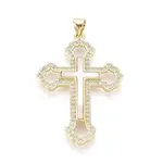 Brass Micro Pave Clear Cubic Zirconia Pendants