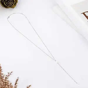 1Pc Stainless Steel Cable Chains Lariat Necklace