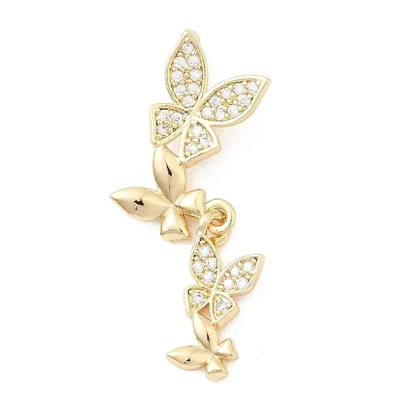 Brass Micro Pave Cubic Zirconia Pendants