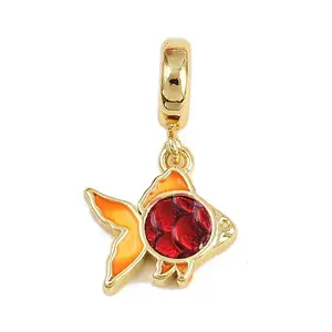 Brass Enamel European Dangle Charms