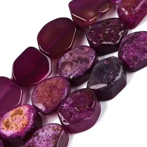 Dyed Natural Agate Beads Strands