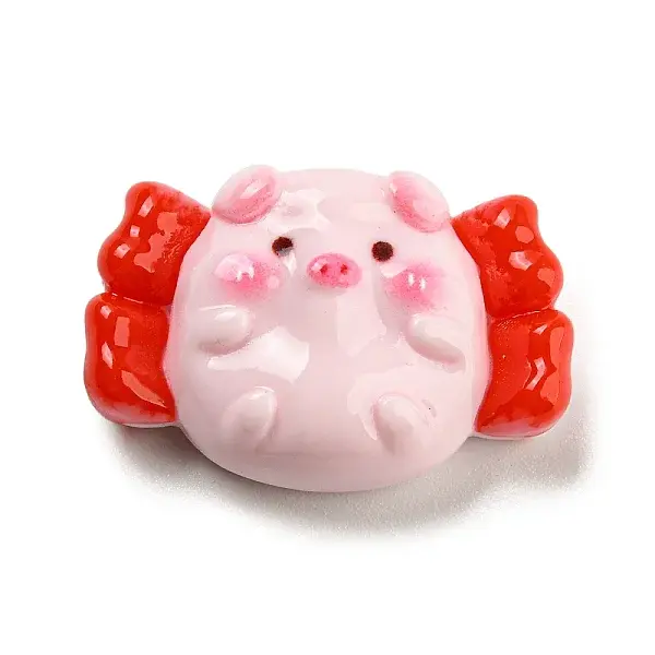 Pig Theme Opaque Resin Cabochons