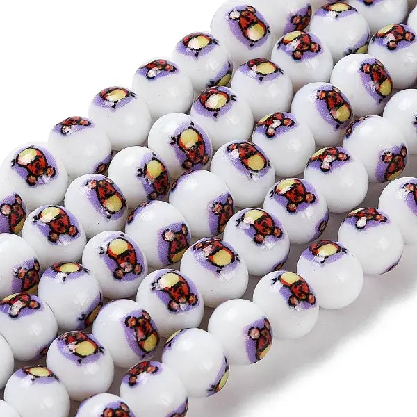 Printing Glass Beads for Necklaces Bracelets Making