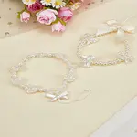 2Pcs 2 Style Plastic Beaded Mobile Phone Lanyard Wrist Strap