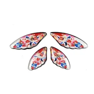 4Pcs 4 Styles Transparent Epoxy Resin Pendants