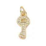 Brass Micro Pave Cubic Zirconia Pendants