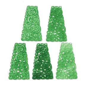 Dyed Natural Quartz Carved Pendants