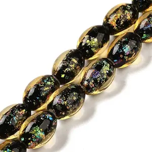 Handmade Dichroic Foil Glass Beads Strands