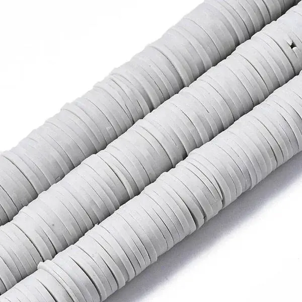 Flat Round Handmade Polymer Clay Beads