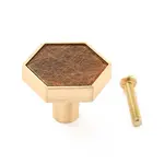 Hexagon with Marble Pattern Brass Box Handles & Knobs