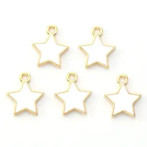 Light Gold Plated Alloy Enamel Pendants
