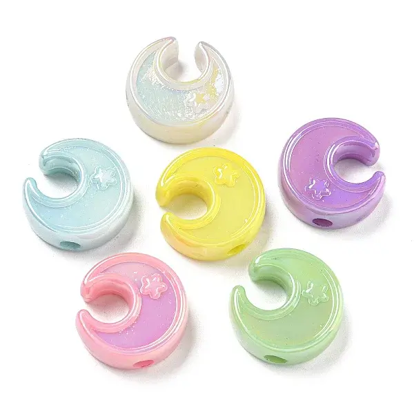 UV Plating Iridescent Acrylic Beads