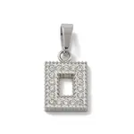 Ion Plating(IP) 304 Stainless Steel Micro Pave Cubic Zirconia Pendants