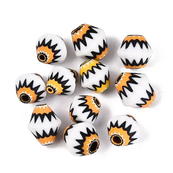Handmade Millefiori Glass Barrel Beads