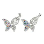 Brass Micro Pave Cubic Zirconia Pendants