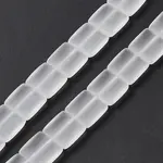 Transparent Frosted Glass Beads Strands