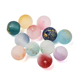 Frosted Transparent Glass Beads