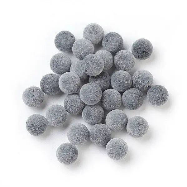 Flocky Acrylic Beads