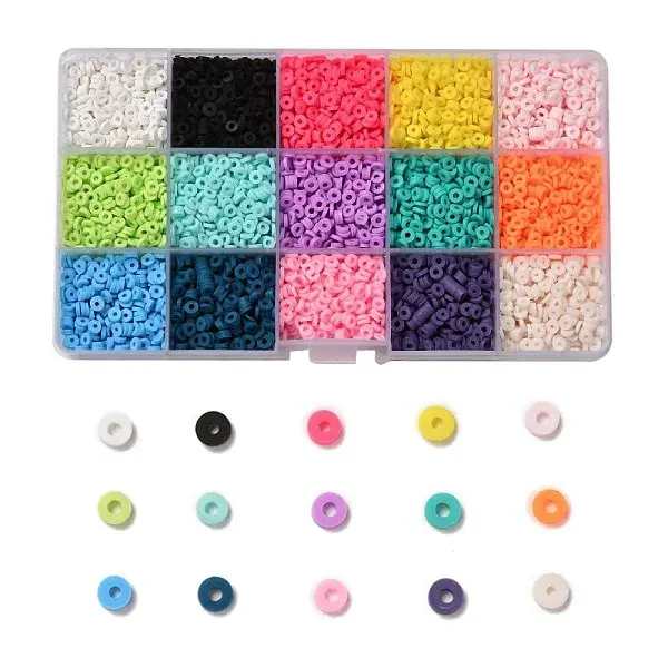 150G 15 Colors Handmade Polymer Clay Beads