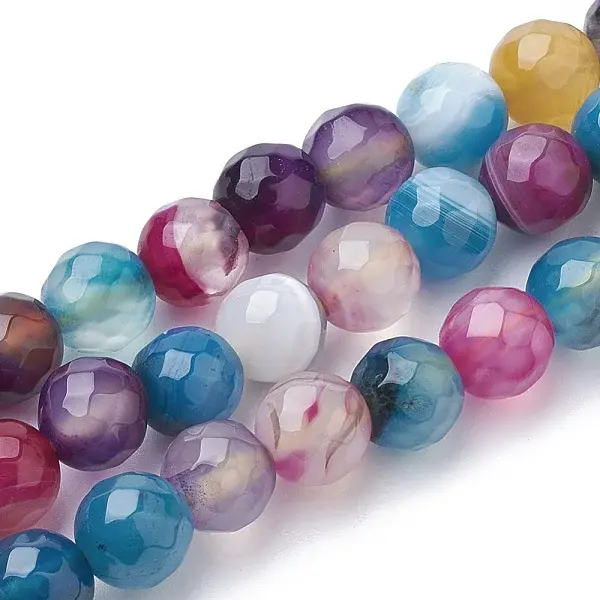 Natural Striped Agate/Banded Agate Beads Strands