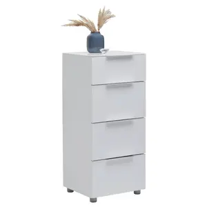 Voleo KOMODA, vysoce lesklá bílá, 45,3/99,3/40 cm