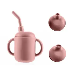 Silikonový hrnek 2v1, Old Pink