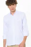 Pánska jednofarebná slim fit košeľa