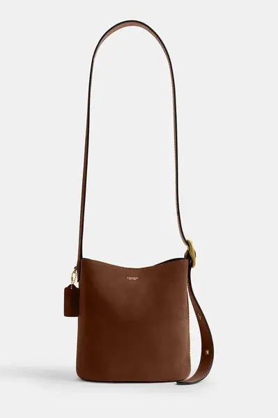 Semišová kabelka Coach Suede Bleecker Bucket 21