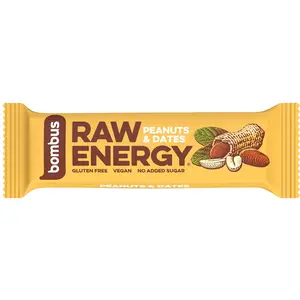 BOMBUS Raw energetická tyčinka arašidy a datle 50 g