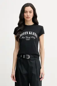 Calvin Klein Jeans tričko dámske bavlnené s elastanom