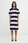 Bavlnené šaty Coperni Striped Polo
