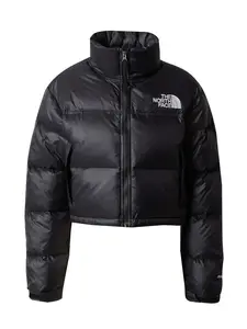 THE NORTH FACE Zimná bunda 'Nuptse'  čierna / strieborná