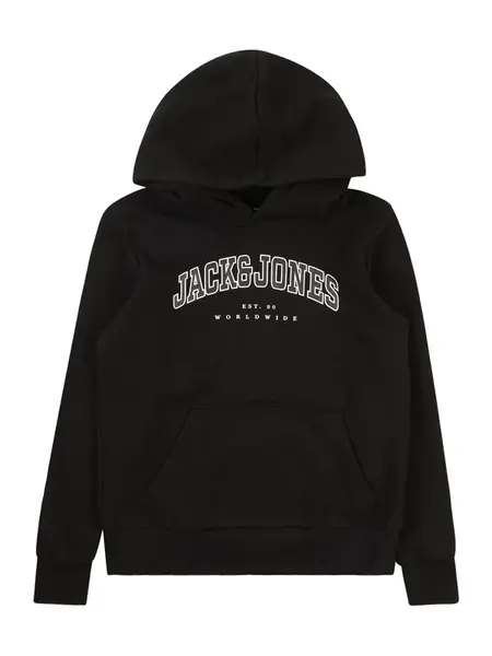 Jack & Jones Junior Mikina 'CALEB'  čierna / biela